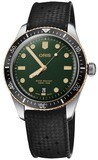 Oris Divers Sixty Five Green Dial on Rubber Strap