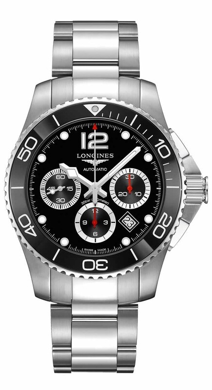 Longines Hydroconquest Chronograph Black Dial