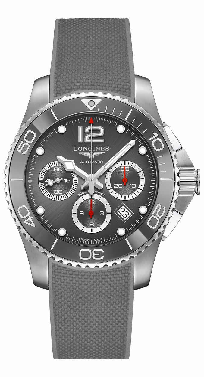 Longines Hydroconquest Chronograph Sunray Grey Dial L3.883.4.76.9 -  Exquisite Timepieces: Checkout