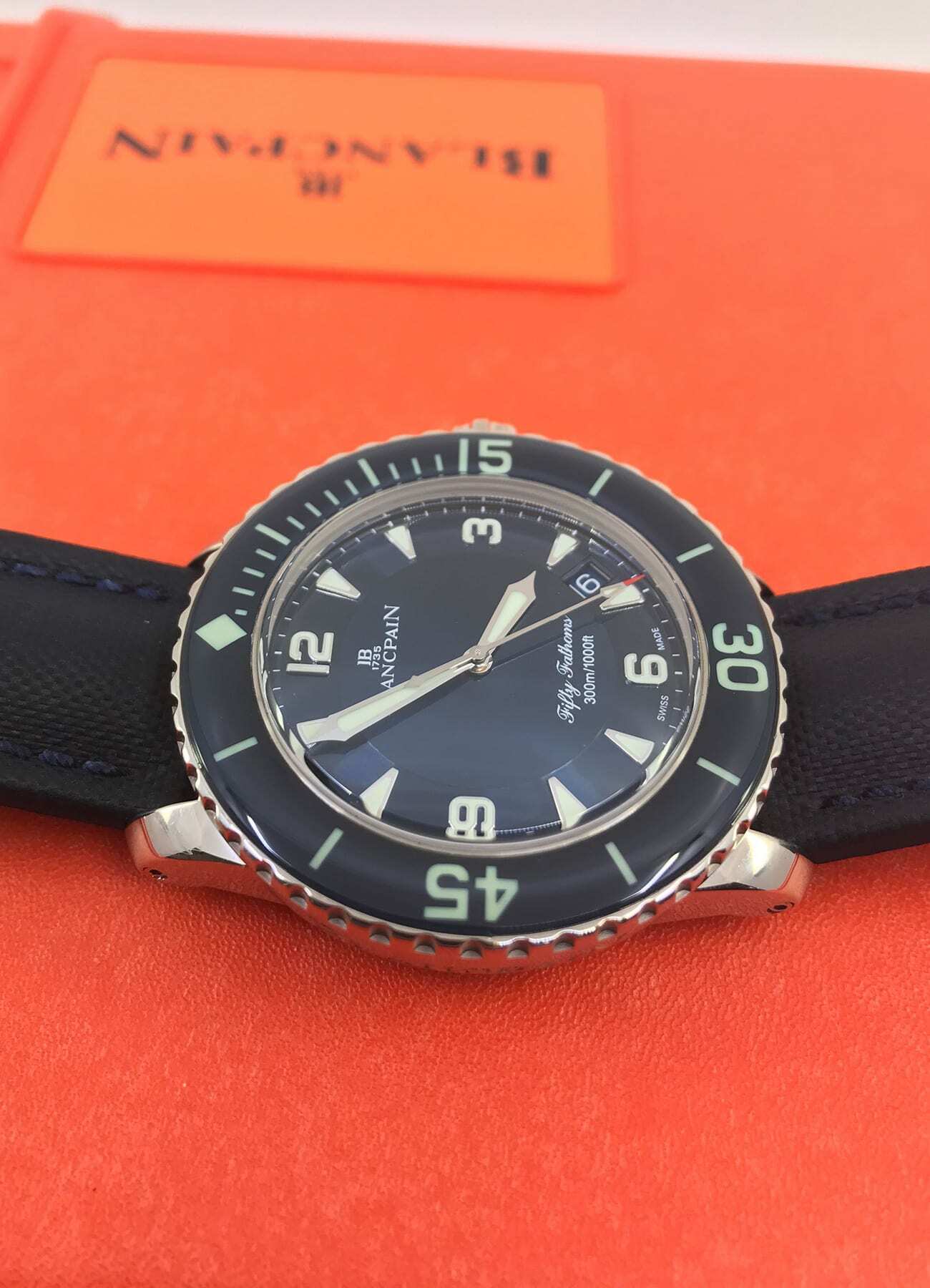 Blancpain Fifty Fathoms 18k White Gold 5015 1540 52 Exquisite Timepieces