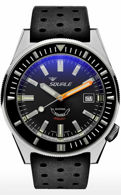 Squale Matic on Rubber Strap