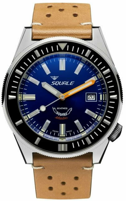 maagd Hobart opblijven Squale Matic Blue on Strap - Exquisite Timepieces