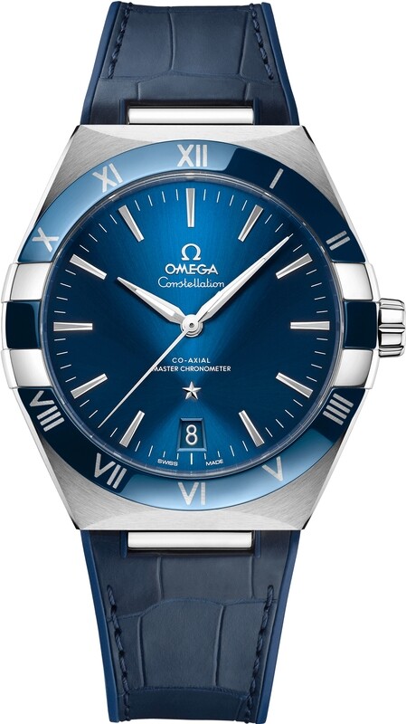 Omega Constellation Co-Axial Master Chronometer Steel Blue Dial on Strap
