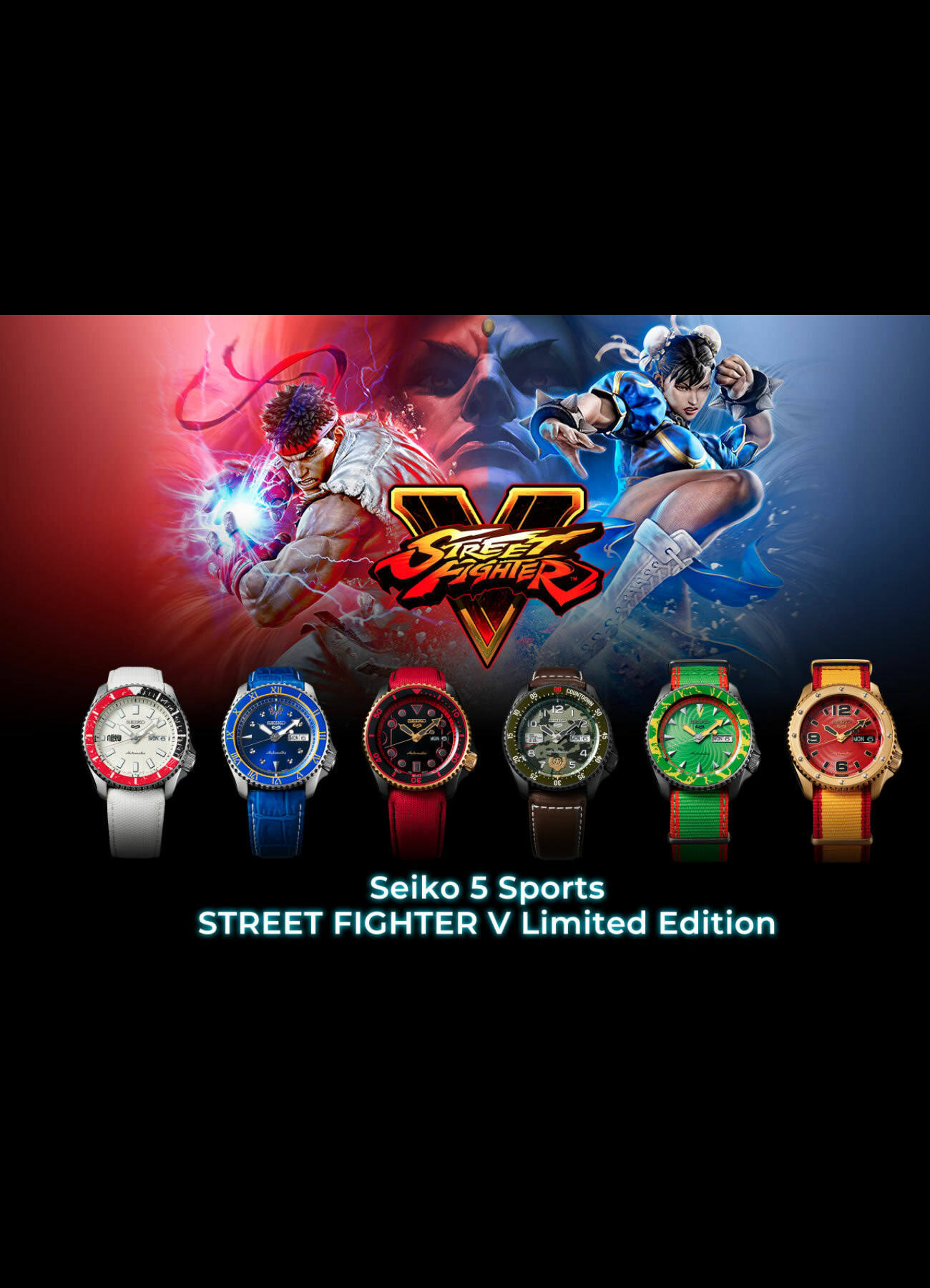 Seiko 5 Sports STREET FIGHTER V Limited Edition, BLANKA model