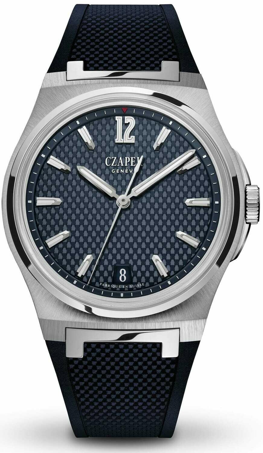 Czapek Passage De Drake Deep Blue on Rubber Strap - Exquisite