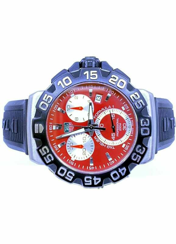 tag heuer formula 1 black rubber strap