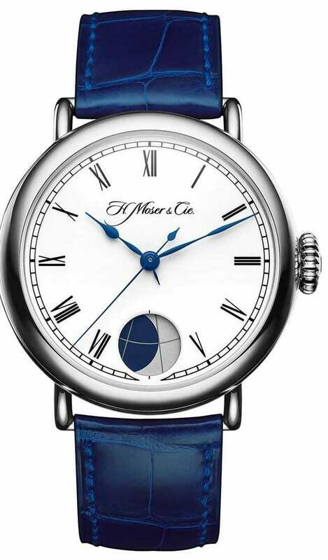 H. Moser & Cie Heritage Perpetual Moon White Gold White Dial