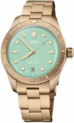 Oris Cotton Candy Wild Green on Bracelet
