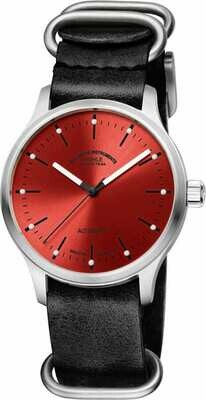 Mühle Glashütte Panova Rot on Leather Strap