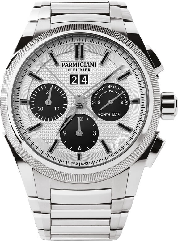 Parmigiani Fleurier PFC906-0000140-B00182 Tondagraph GT Steel Silver Black on Bracelet