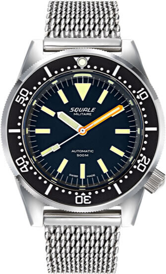 Squale 1521 Militare Polished Steel on Bracelet Exquisite Timepieces