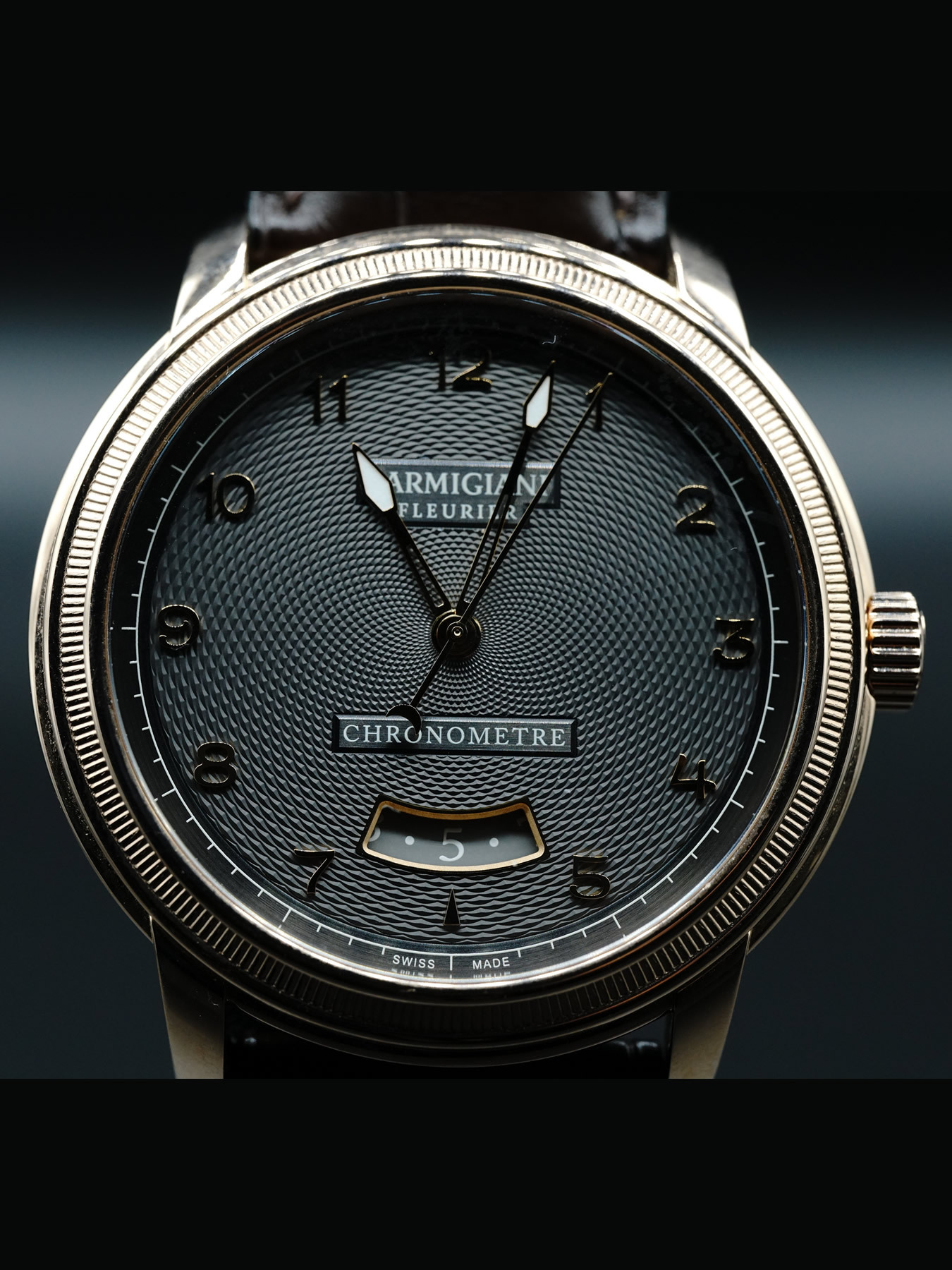 Parmigiani Fleurier Toric Chronometre Slate Guilloche Dial Exquisite Timepieces