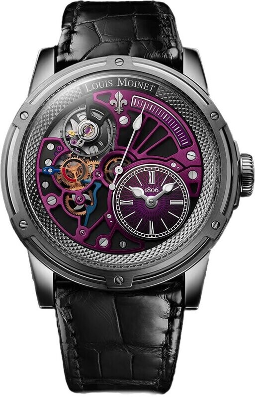 Louis Moinet Tempograph Chrome Stainless Steel Purple