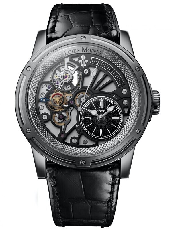 Louis Moinet Tempograph Chrome Stainless Steel Black LM-50.10.50