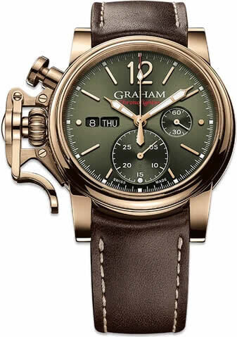 Graham Chronofighter Vintage Bronze Green & Gold