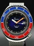 Squale Blue Red Sapphire Bezel 2002.SS.BLR.BL.ME22