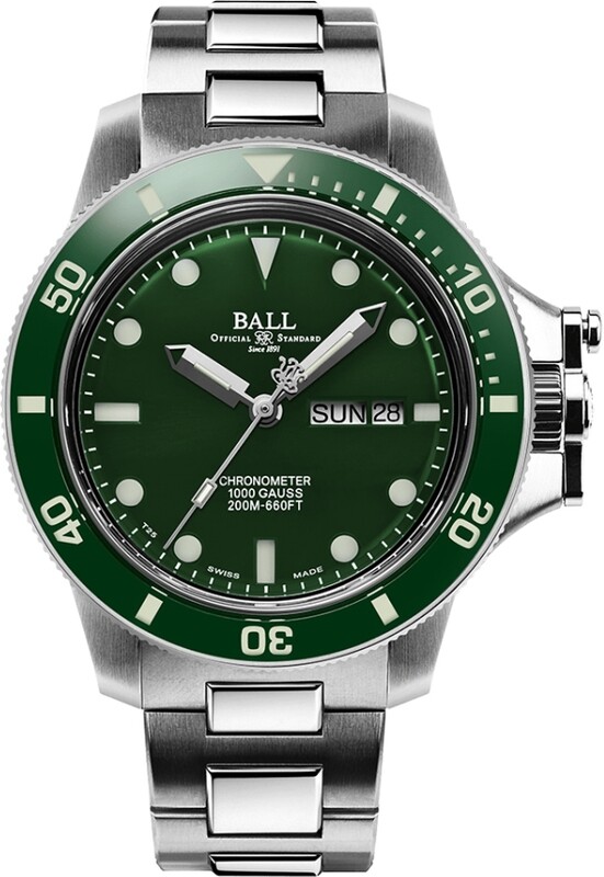 Ball DM2218B-S2CJ-GR Engineer Hydrocarbon Original 43mm Green Dial on Bracelet
