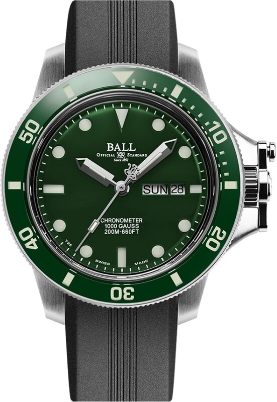 Ball Engineer Hydrocarbon Original 43mm Green Dial on Strap