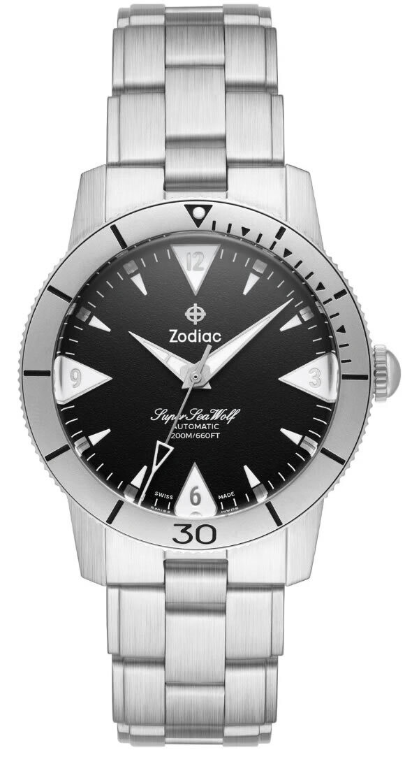 Green Dial Skin Diver Zodiac Swiss Made Zodiac Super Sea Wolf 1953