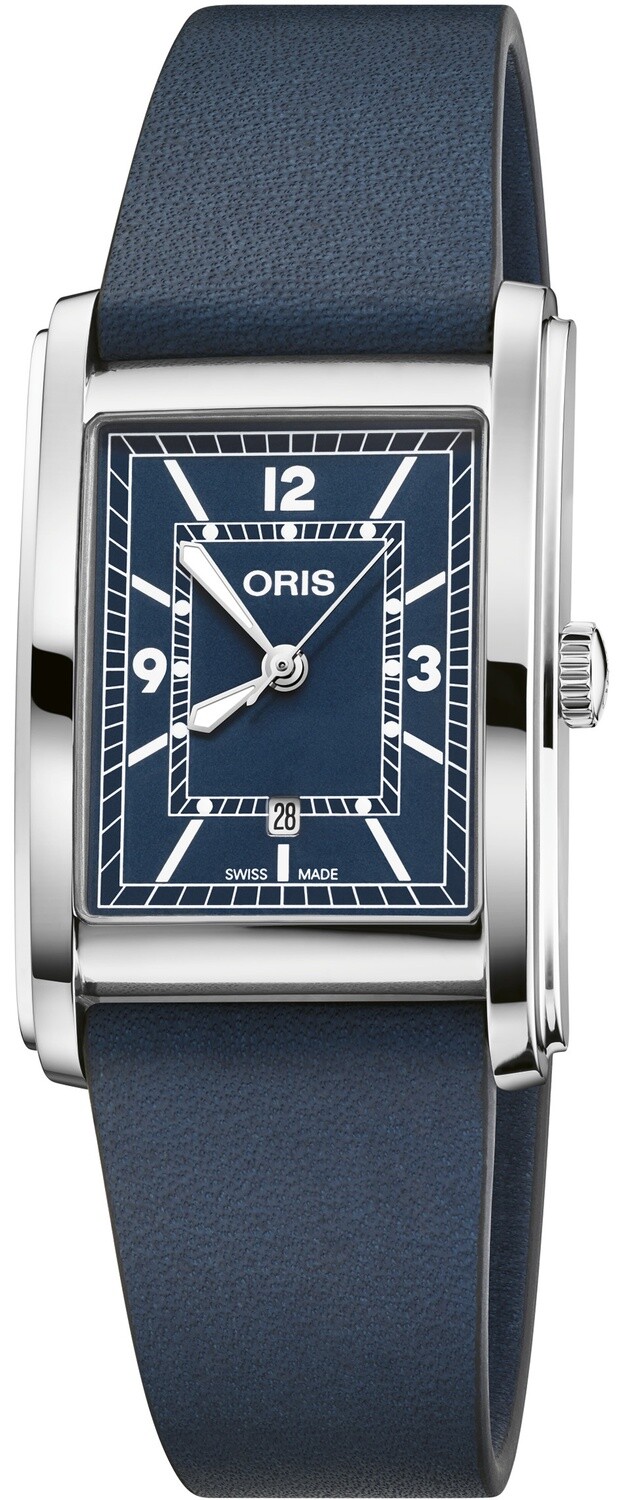 Oris Rectangular Blue Exquisite Timepieces