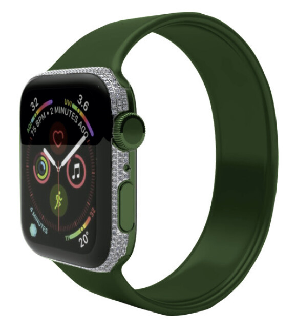 And-Diamonds Apple Watch® Series 7 41mm 3 Rows Green  AW7-41-3-H