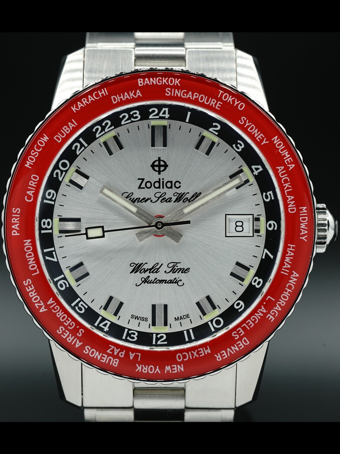 Zodiac Super Sea Wolf World Time GMT - Exquisite Timepieces
