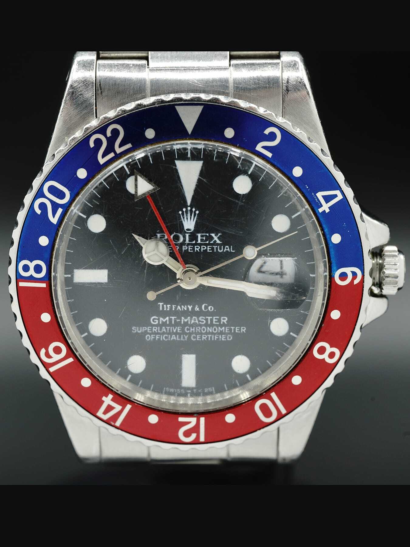 Rolex 1982 GMT 16750 Double Stamped Tiffany & Co Dial- Exquisite Timepieces