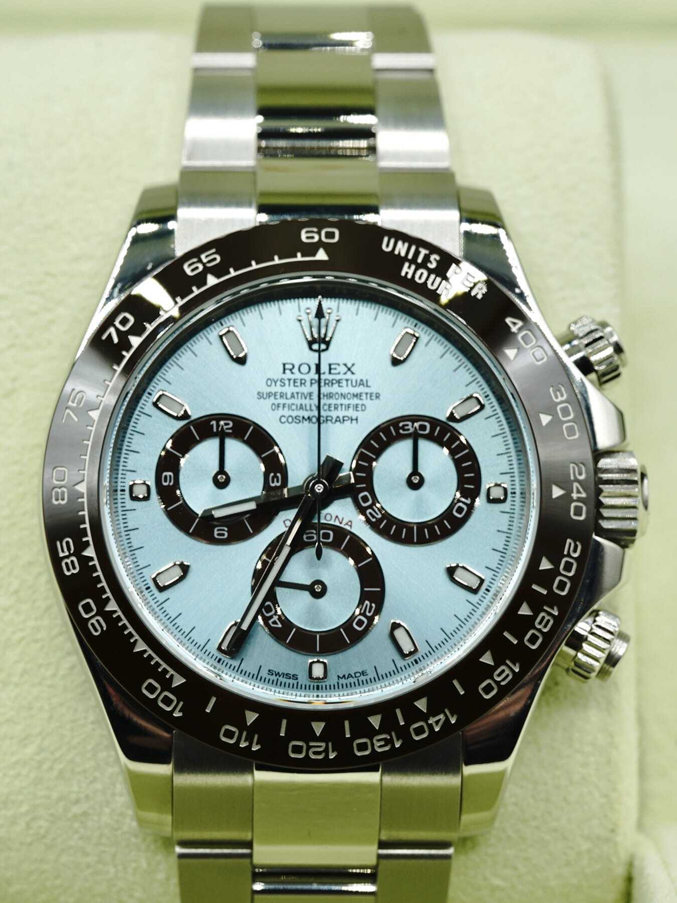 Rolex Cosmograph Daytona Platinum 1 Blue Dial 116506 - Exquisite Timepieces