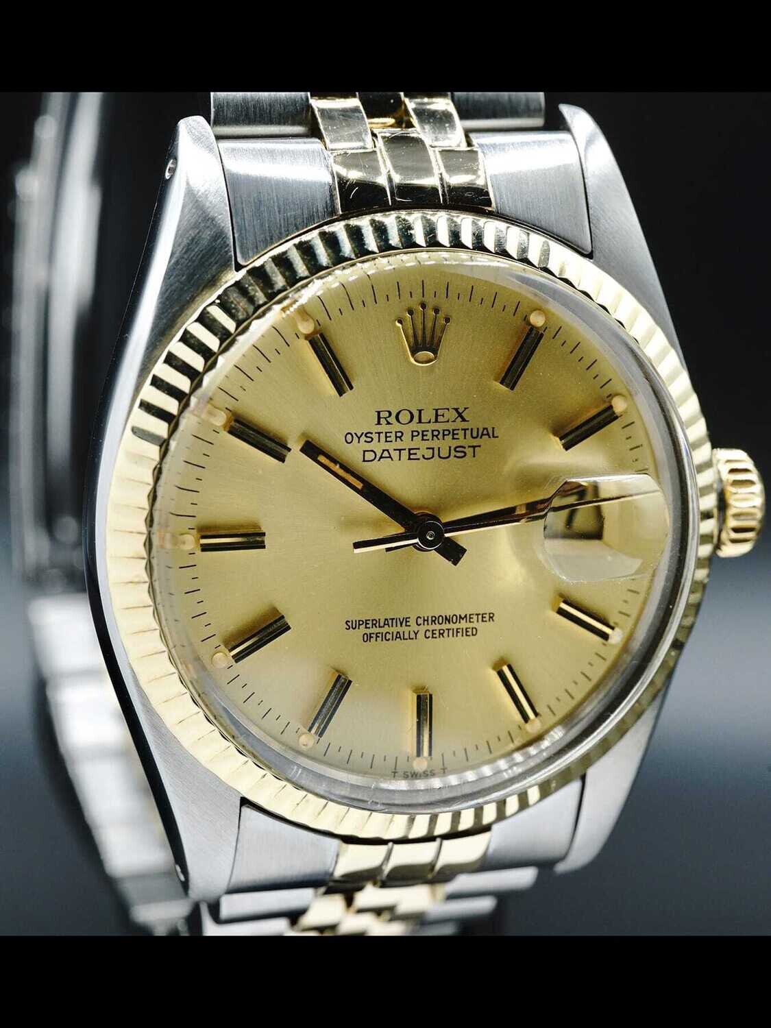 Rolex Oyster Perpetual Datejust Two Tone 16013 Exquisite Timepieces