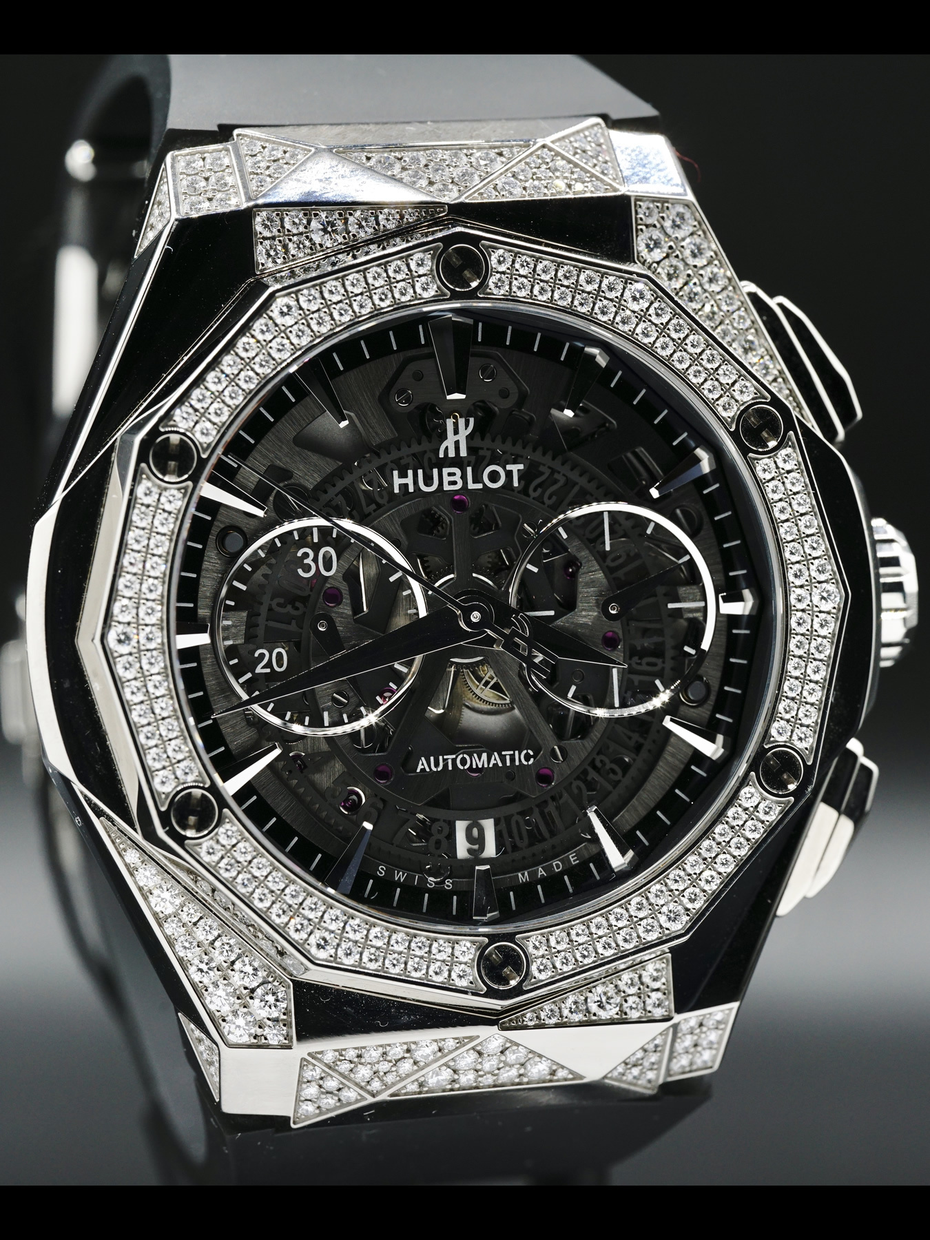 Hublot Classic Fusion Aerofusion Chronograph Orlinski Titanium Alternative Pave Exquisite Timepieces