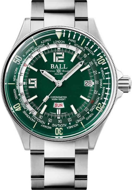 Ball Engineer Master II Diver Worldtime 42mm Green Dial