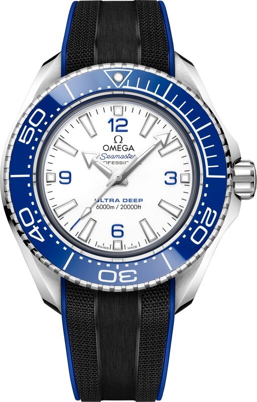 Omega Seamaster Planet Ocean 6000m Ultra Deep White Dial 45.5mm on Strap