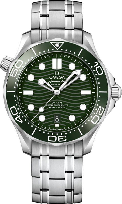 Omega Seamaster Diver 300M Green Dial on Bracelet