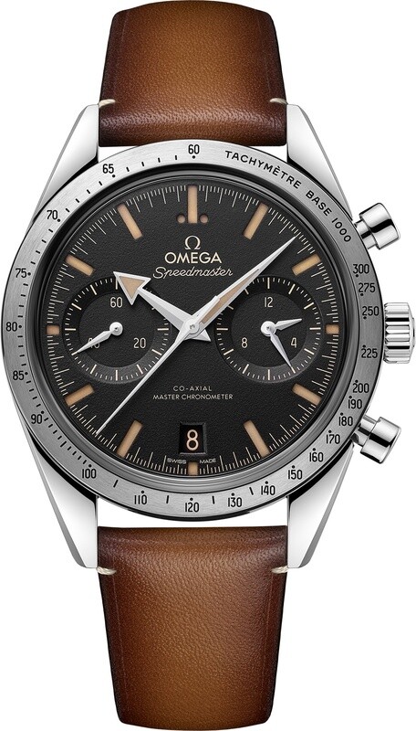 Omega Speedmaster 57 Coaxial Chronometer Chronograph Black Dial 40.5mm on Strap