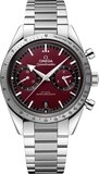Omega Speedmaster 57 Coaxial Chronometer Chronograph Red Dial 40.5mm on Bracelet