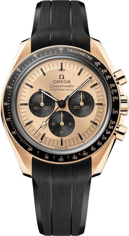 Omega Speedmaster Moonwatch Professional Master Chronometer Moonshine Gold Dial on Strap