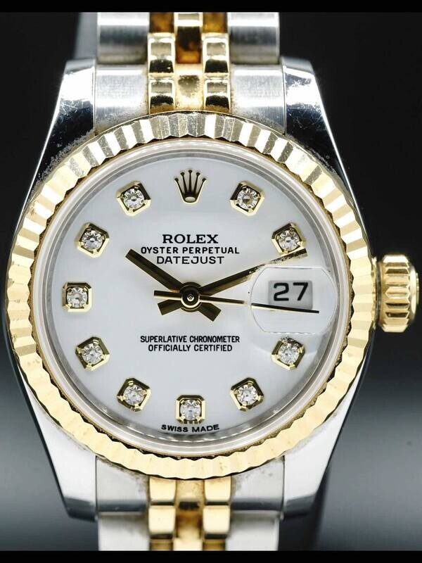 Rolex Ladies Datejust 18k Yellow Gold and Steel 179173