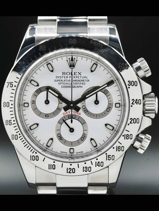 Rolex  Daytona 2015 Stainless Steel White Dial 116520 Rare APH Dial