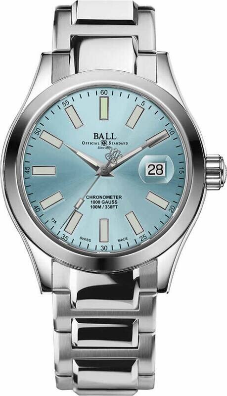 Ball Engineer III Marvelight Chronometer Ice Blue 40mm Rainbow Tubes