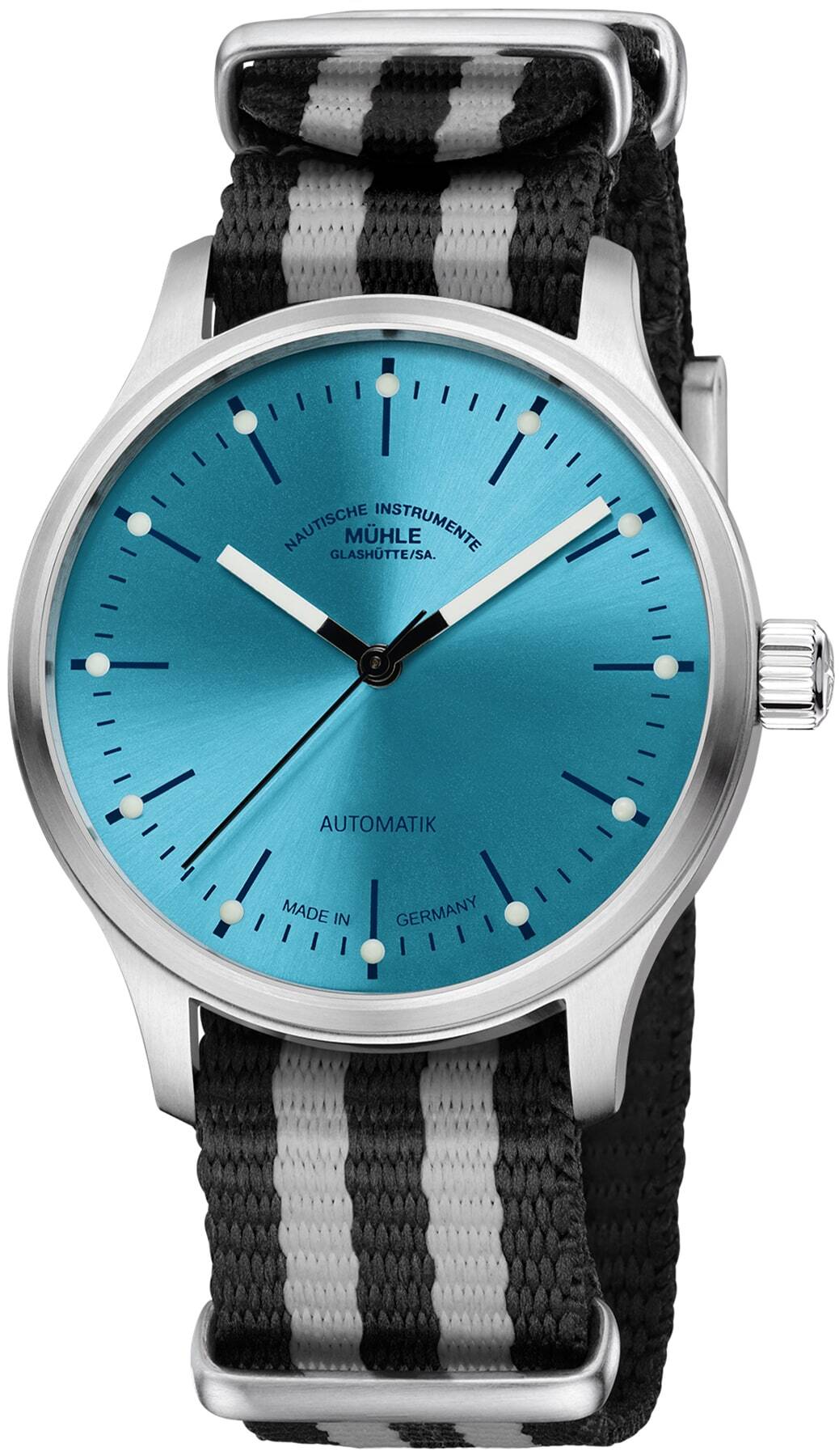 Mühle Glashütte Panova Turquoise Dial on Nato Strap - Exquisite Timepieces