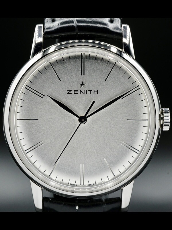 Zenith Elite 42mm Steel Chronograph Silver Dial Automatic 032270615001C493