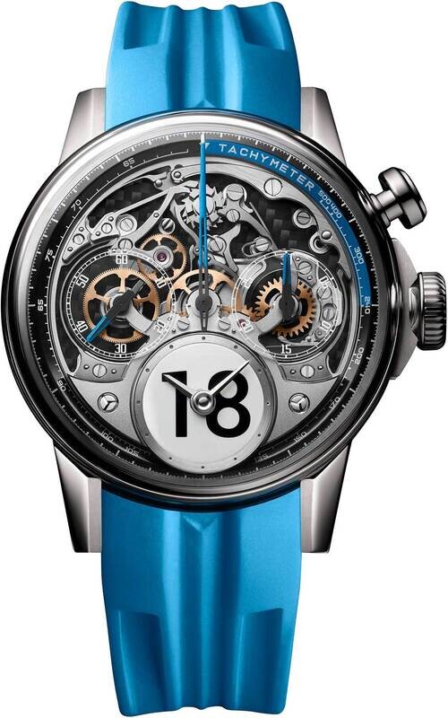 Louis Moinet Time to Race Titanium Blue LM-96.20.8B