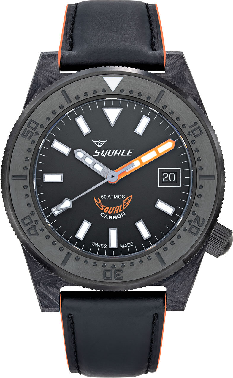 Squale T183 Forged Carbon T-183FCOR - Exquisite Timepieces