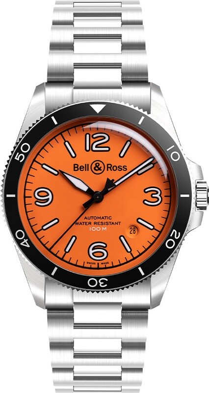Bell & Ross V2-92 Orange Limited Edition on Bracelet