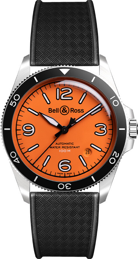 Bell & Ross V2-92 Orange Limited Edition on Strap - Exquisite
