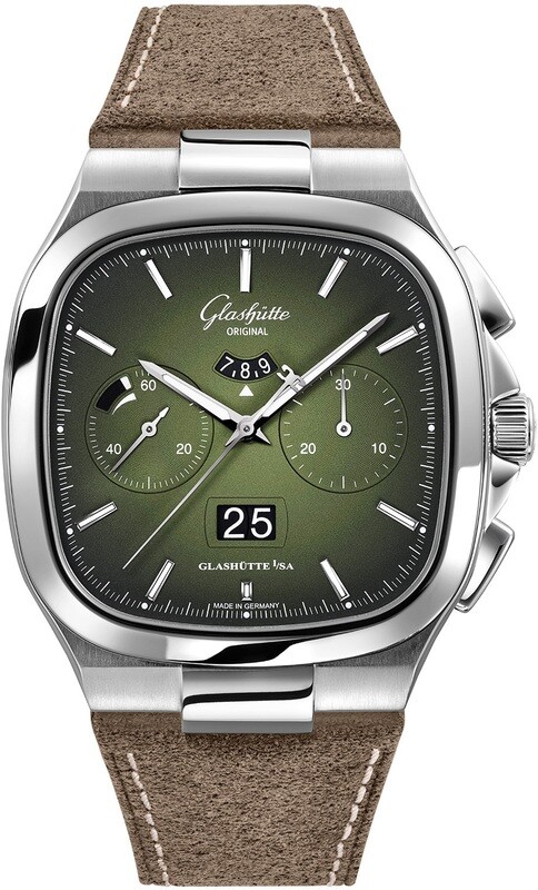 Glash tte Original Seventies Chronograph Panorama Date Fab Green