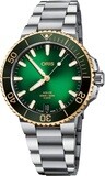 Oris Aquis Date Calibre 400 Bi-Color Green Dial on Bracelet