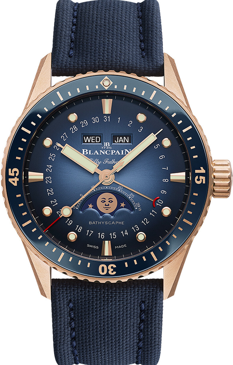 Blancpain Fifty Fathoms Bathyscaphe Complete Calendar Gold 5054  