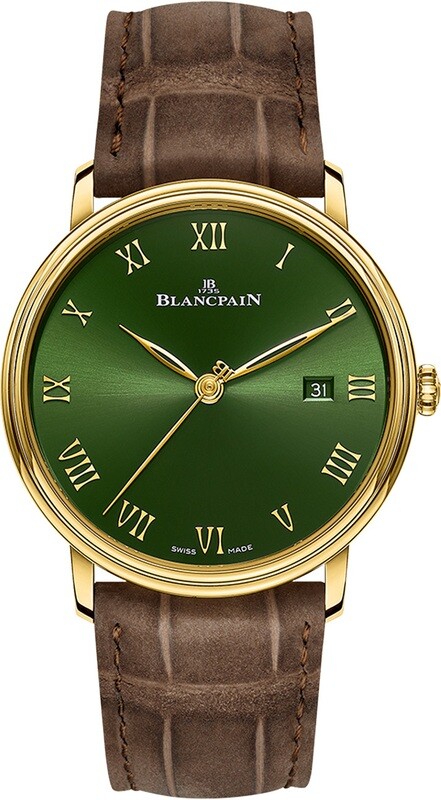 Blancpain Villeret Extraplate Green Dial 6651 1453 55A