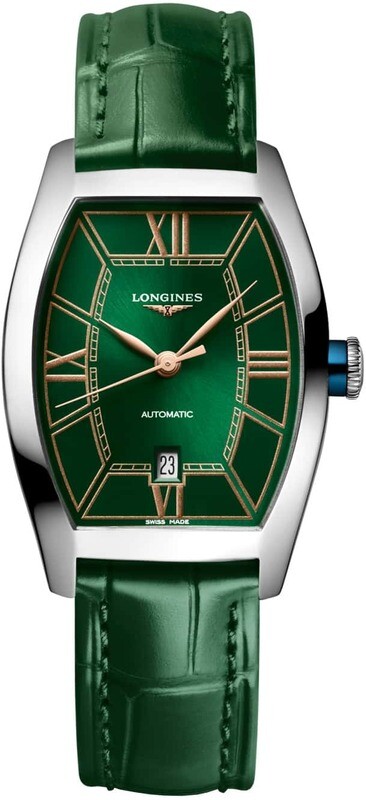 Longines Evidenza Green Dial on Strap L2.142.4.06.2